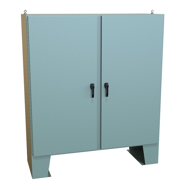 Hammond Steel Electrical Enclosures, 72.13 in H, 24.69 in D, 72.06 in W, NEMA 4, Hinged - HN4FM727224