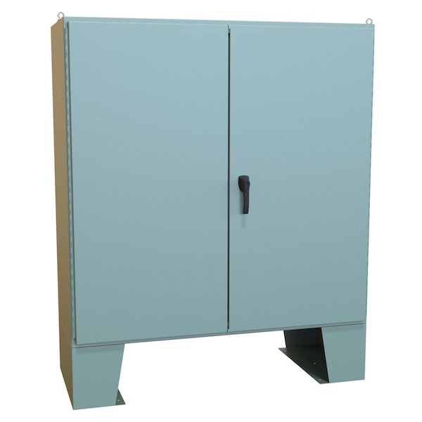 Hammond Steel Electrical Enclosures, 60.13 in H, 24.69 in D, 60.06 in W, NEMA 12, Hinged - 1422D24F