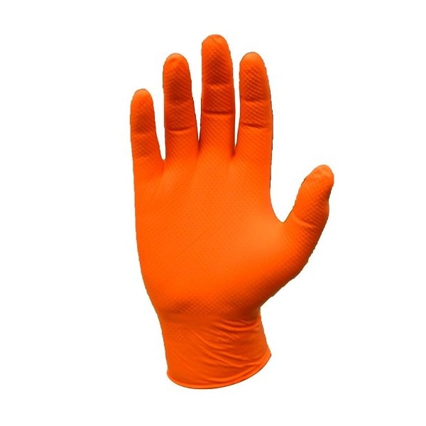 Guantes protectores de confianza para fiduciario, tamaño L, grado industrial, desechables de nitrilo texturizado, 7 MIL, paquete de 10 - 2940/L