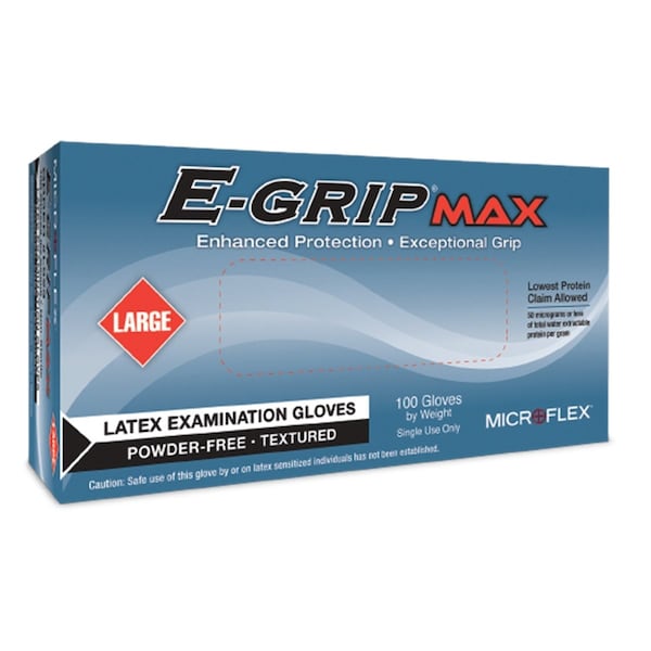 Ansell E-Gripmax Pf Guante de Examen de Látex, Bo, Látex, Sin Polvo, XL, Beige - MFXL924