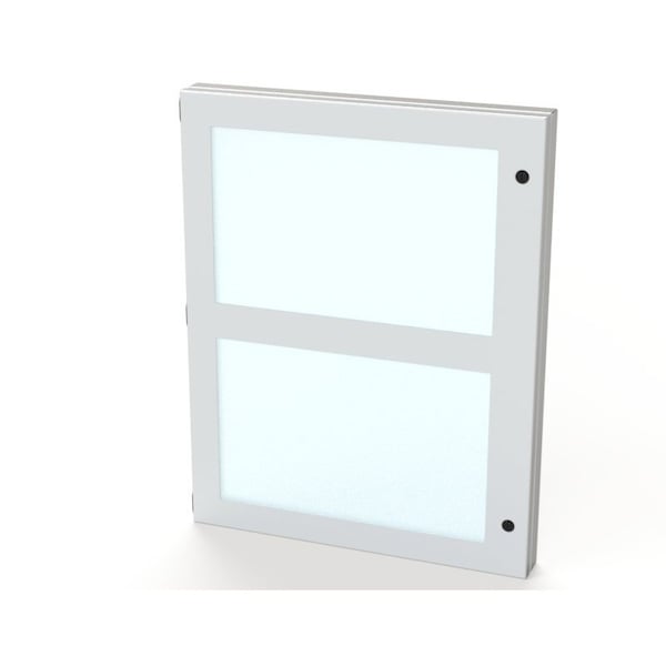 Saginaw Control & Engineering Hinged Window, 28 in. H x 22 in. W x 1-1/2 in. L, Polycarbonate - SCE-HWK2822LG