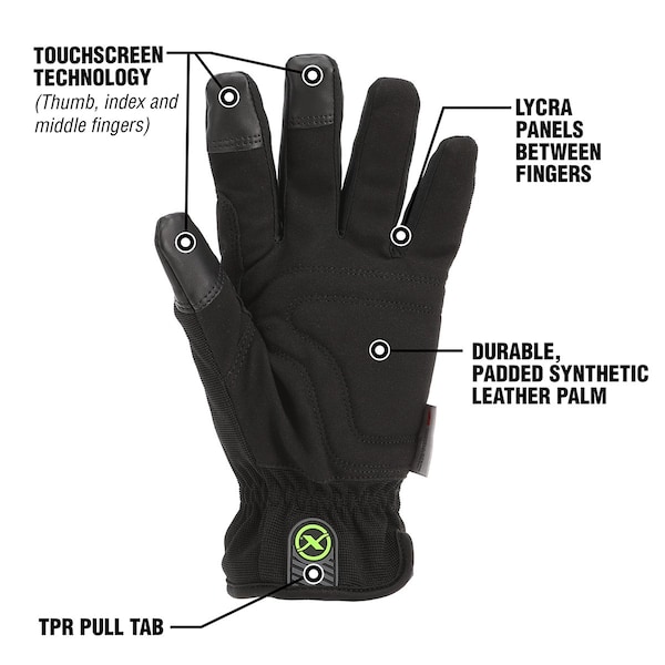 Guantes Flexzilla FZ de Alto Índice de Destreza, Uso General de Invierno, XL - GH500XL