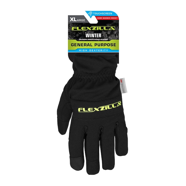 Guantes Flexzilla FZ de Alto Índice de Destreza, Uso General de Invierno, XL - GH500XL