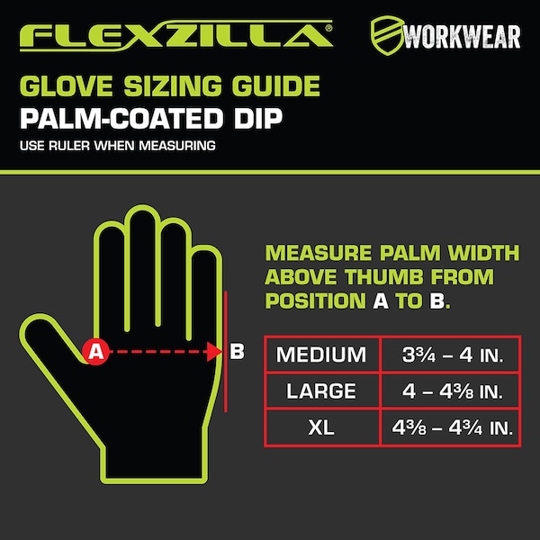 Flexzilla FZ Gloves Nitrile Dip L 6Pk - GC100L-6X

Guantes Flexzilla FZ sumergidos en nitrilo, tamaño grande, paquete de 6 - GC100L-6X