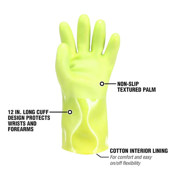 Guantes de limpieza Flexzilla Pro FZP HD con puño largo de PVC L - GC500PL