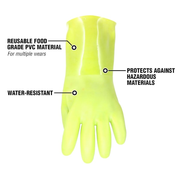 Guantes de limpieza Flexzilla Pro FZP HD con puño largo de PVC L - GC500PL