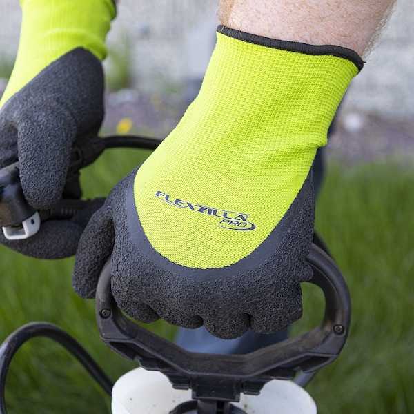 Guantes Flexzilla Pro FZP 3/4 con recubrimiento de látex arrugado en talla XL - GC241PXL