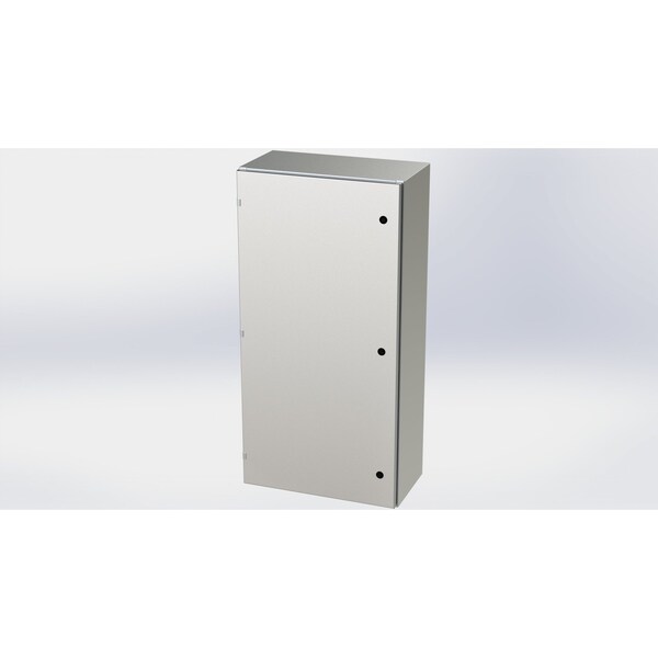 Saginaw Control & Engineering 304 Stainless Steel Electrical Enclosures, 48 in H, 12 in D, 24 in W, NEMA 3R, 4, 4X, 12, 13 - SCE-48EL2412SSLP