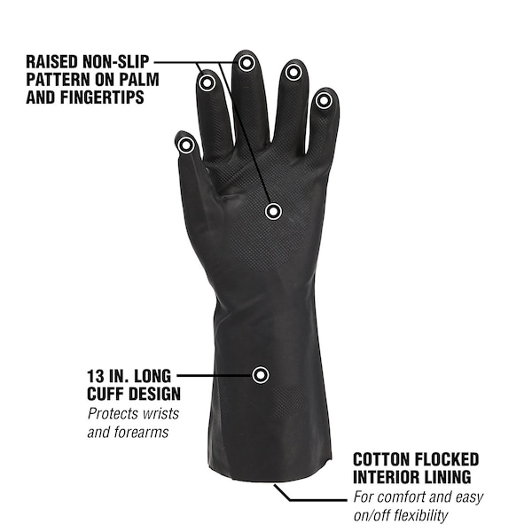 Guantes Flexzilla Pro FZP HD con puño largo de neopreno XL - GC400PXL