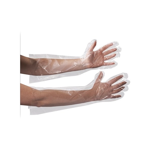 Guantes desechables de nitrilo preferidos Bsc, talla única, paquete de 250, transparentes - BUY00441315