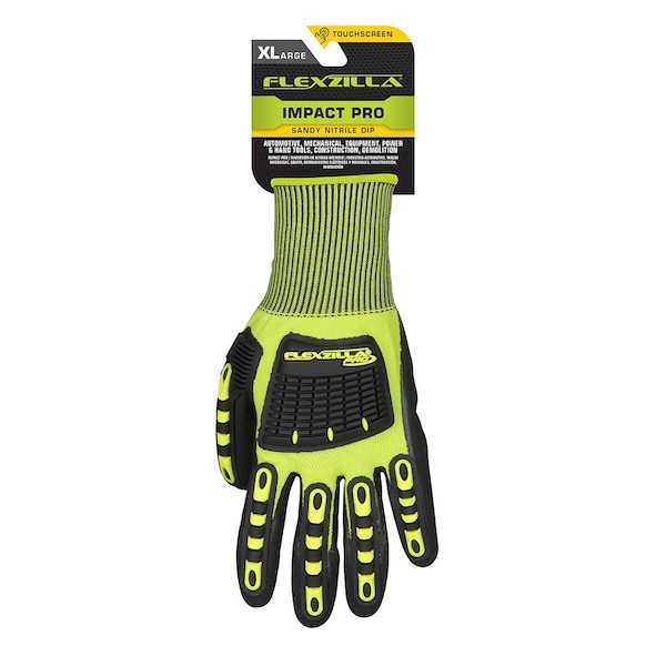 Guantes de impacto con recubrimiento de nitrilo arenoso Flexzilla Pro FZP XL - GC161PXL