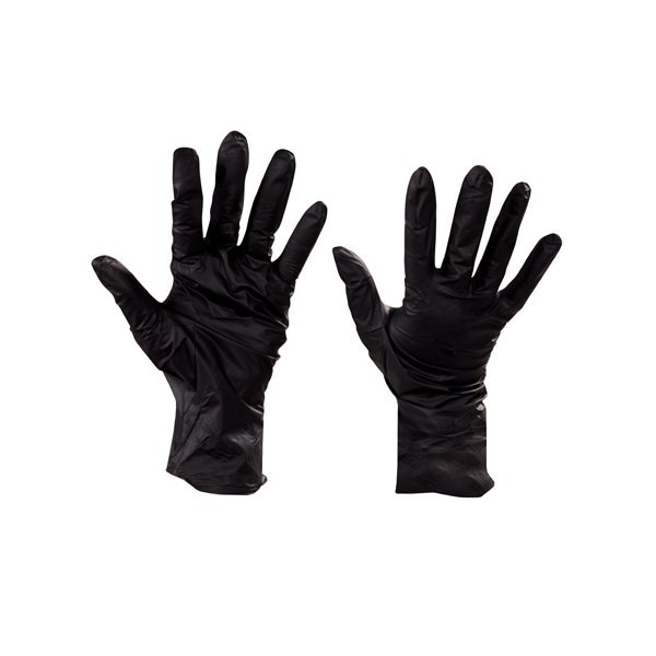 Guantes desechables de nitrilo preferidos Bsc, 6 mil de palma, nitrilo, sin polvo, talla L, 100 piezas, negro - BUY00711791