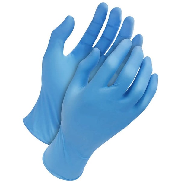 Guantes desechables de nitrilo Bdg, 4 mil de grosor en la palma, de nitrilo, sin polvo, talla XL, paquete de 100, color azul - 99-1-6500-XL