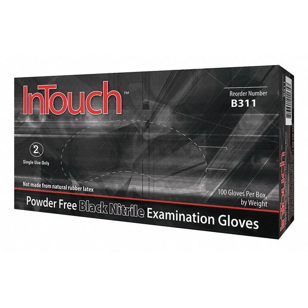 Productos de seguridad desechables Atlantic Safety Products, Guantes de nitrilo, S, 100 paquetes, negro - B311-S
