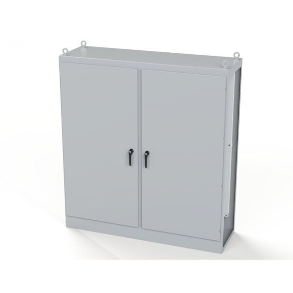 Saginaw Control & Engineering Carbon Steel Electrical Enclosures, 84 in H, 24 in D, 77-1/2 in W, NEMA 3R, 12, 13, Hinged - SCE-84XMC2D24G