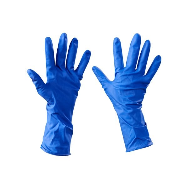 Guantes desechables de látex preferidos Bsc, látex, M, 50 PK, color azul cobalto - BUY03999606