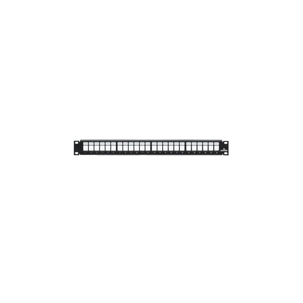 Leviton 24-Port Panel Unloaded Hd, Quickport W/Wire Mgmt Bar, Black 1U - 49255-H24