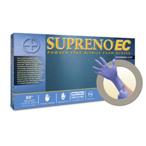 Ansell Supreno, Guantes Desechables de Nitrilo, Nitrilo, 3XL, Azul - MFX-SEC3753XL