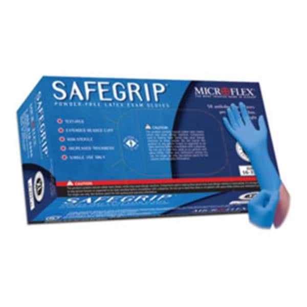 Ansell SafeGrip, Guantes de examen de látex, Látex, L, Azules - MFXSG375L.