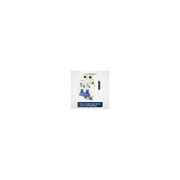 Automation Systems Interconnect Miniature Circuit Breaker, 2 Pole, 2 Amp, 240 Vac, 60 Vdc, C Trip Curve, Ul1077, DIN Rail Mounted - NDB2-63C2-2