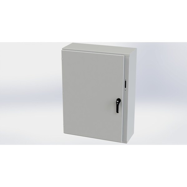 Saginaw Control & Engineering Carbon Steel Electrical Enclosures, 42 in H, 12 in D, 31.38 in W, NEMA 3R, 4, 12, 13, Hinged - SCE-42XEL3112LPLG