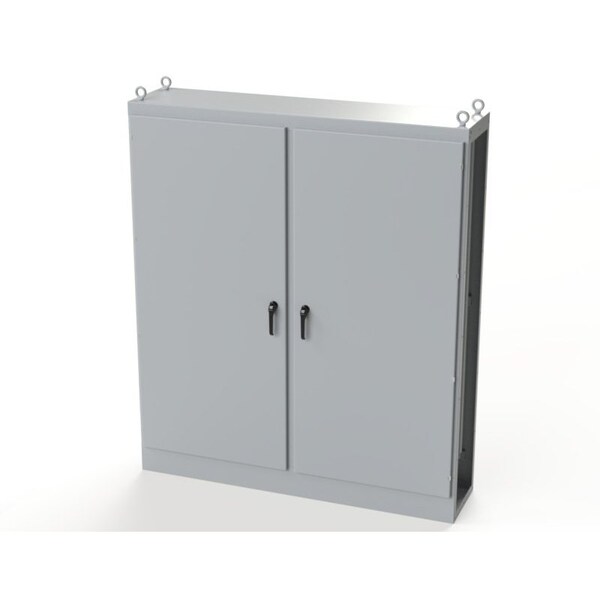 Saginaw Control & Engineering Carbon Steel Electrical Enclosures, 90 in H, 18 in D, 77-1/2 in W, NEMA 3R, 12, 13, Hinged - SCE-90XMC2D18G