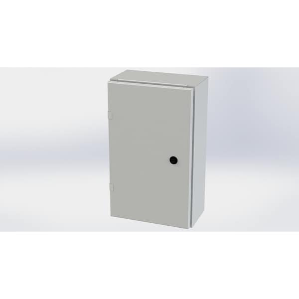 Saginaw Control & Engineering Carbon Steel Electrical Enclosures, 20 in H, 6 in D, 12 in W, NEMA 3R, 4, 12, 13, Hinged - SCE-20EL1206LPLG