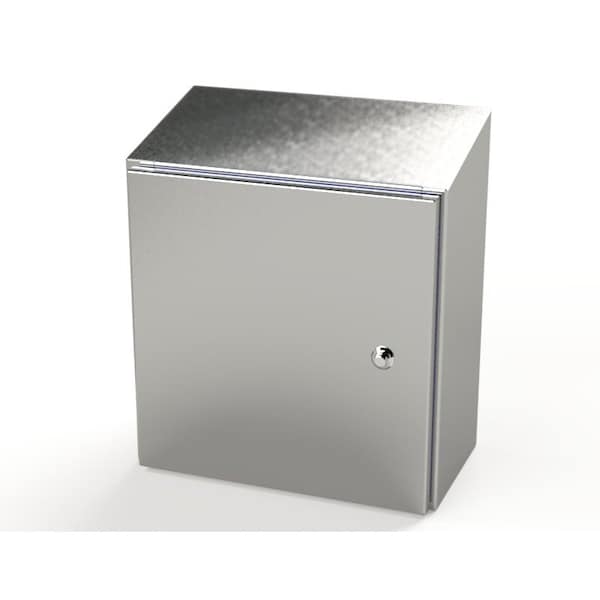 Saginaw Control & Engineering 304 Stainless Steel Electrical Enclosures, 16 in H, 8 in D, 16 in W, NEMA 3R, 4, 4X, 12, 13, Hinged - SCE-16K1608SSST