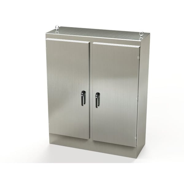 Saginaw Control & Engineering 304 Stainless Steel Electrical Enclosures, 60 in H, 18 in D, 48 in W, NEMA 3R, 4, 4X, 12, 13 - SCE-60EL4818SSFSD