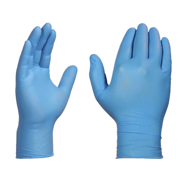 Ammex AMMEX Pro, Guantes de Examen de Nitrilo, 3 mil Palm, Nitrilo, sin Polvo, L, 1000 PK, Azul - APFN46100