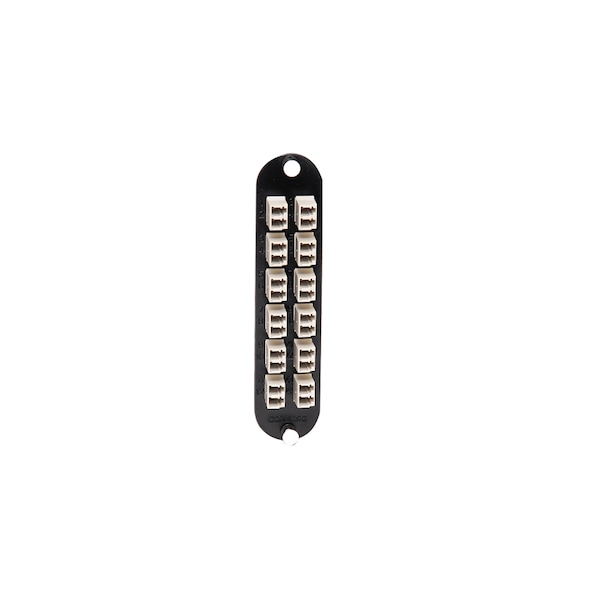 Corning 24-F POT CCH PANEL WITH 12 LC, DUPLEX MM, 62.5 UM OM1, BEIGE - CCH-CP24-A8