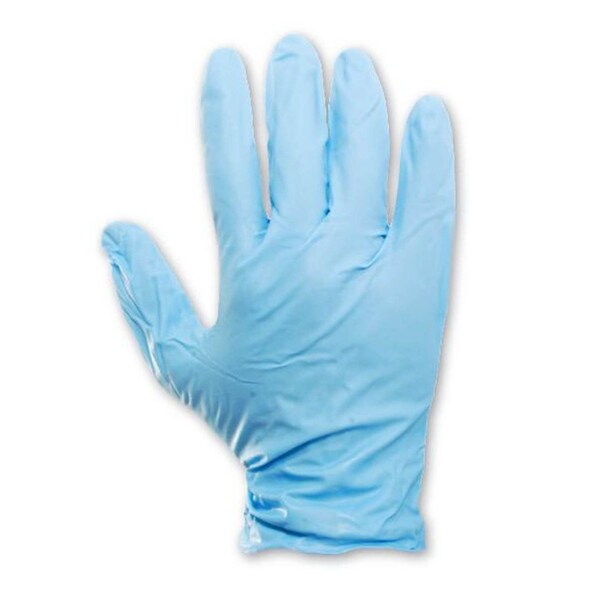 Guantes Desechables Showa, 8 mil de Palma, Nitrilo, con Polvo, Talla XL, Paquete de 50, Color Azul - 8005XL