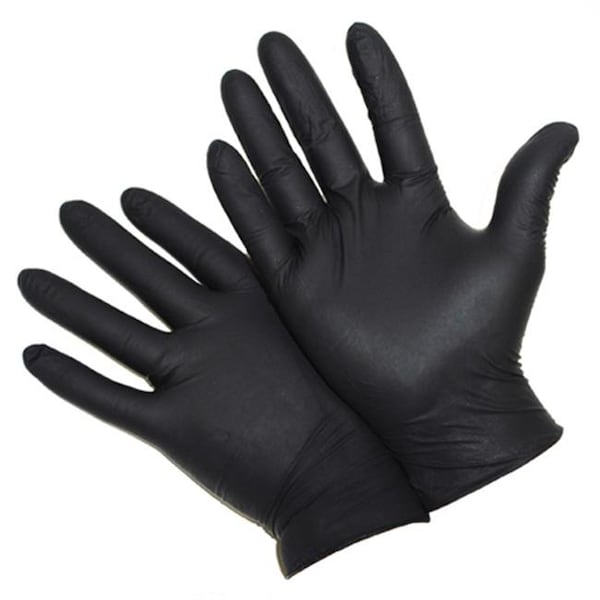 West Chester Protective Gear Guantes desechables de Nitrilo, 5 mil de grosor en la palma, Nitrilo, sin polvo, tamaño mediano, color negro - 813-2920/M