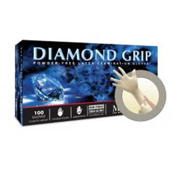 Ansell Diamond Grip, Guantes desechables de látex, Látex, XL, 100 piezas, color beige - MICMF300XL