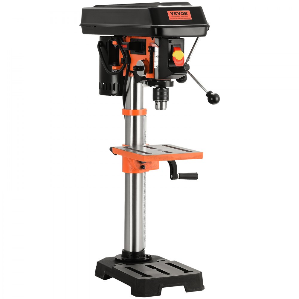 VEVOR 10'' 5-Speed Benchtop Drill Press Cast Iron Drill Press 3.2A 610-2800RPM - TSZCD32A510HKFMUCV1