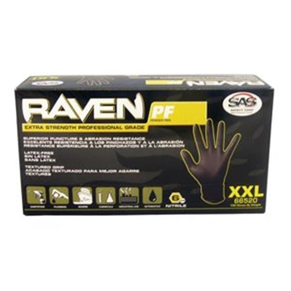 Casa Cuervo, Guantes Desechables de Nitrilo, L, Negro - HO2747