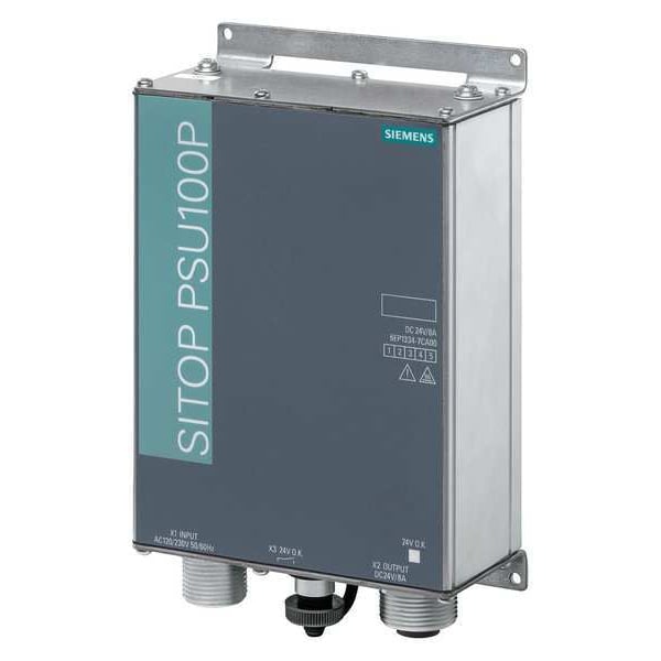 Siemens DC Power Supply, 120/230V AC, 24V DC, 192W, 8A, Wall - 6EP13347CA00