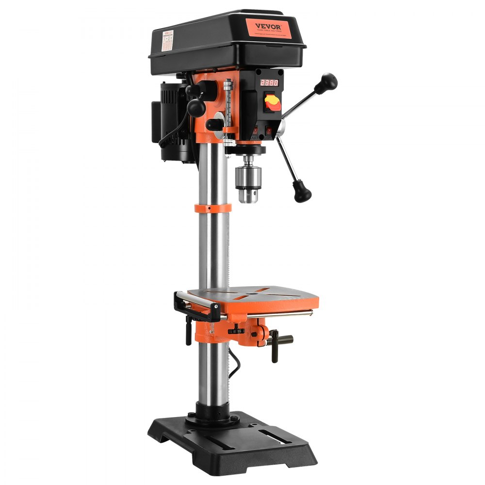 VEVOR 12 in Benchtop Drill Press, 5 Amp 120V, Variable Speed Cast Iron Bench Drill Press, 12 in Swing Distance 0-45° Tiltling Worktable with Laser Work Light, Tabletop Drilling Machine for Wood Metal - TSZCBS50A12MIPNMTV1