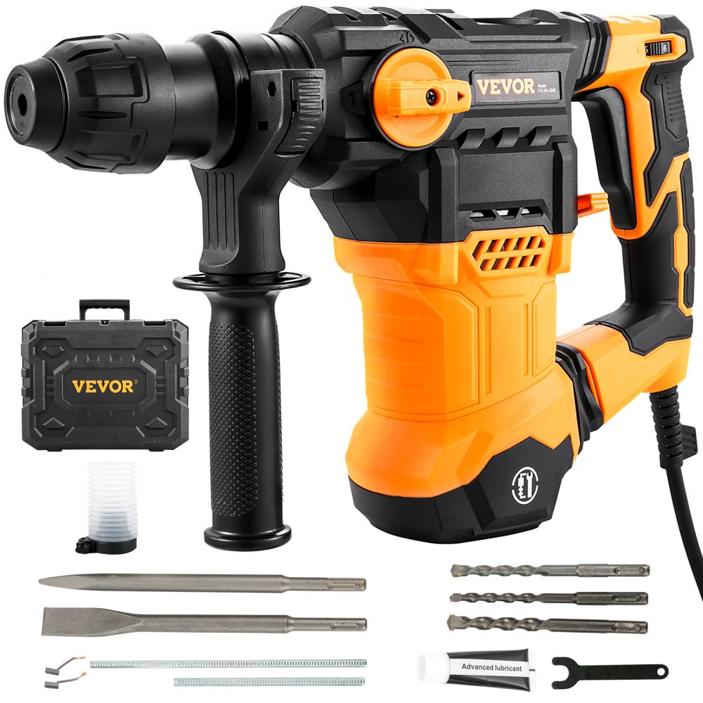 VEVOR Rotary Hammer Drill Corded Drills 1-1/4" 4 Modes SDS-Plus Chipping Hammers - YSDCZXMC32MM1HR4RV1