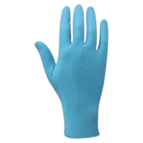 Magid ComfortFlex Stretch, Guantes Desechables, 4 mil de espesor en la palma, Nitrilo, Talla Grande, Paquete con 100 unidades, Azules - T9400-L