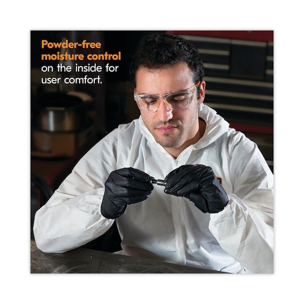 Guantes desechables de nitrilo Kleenguard Kraken Grip, palma de 6 mil, nitrilo, paquete de 1000, color negro - 49276