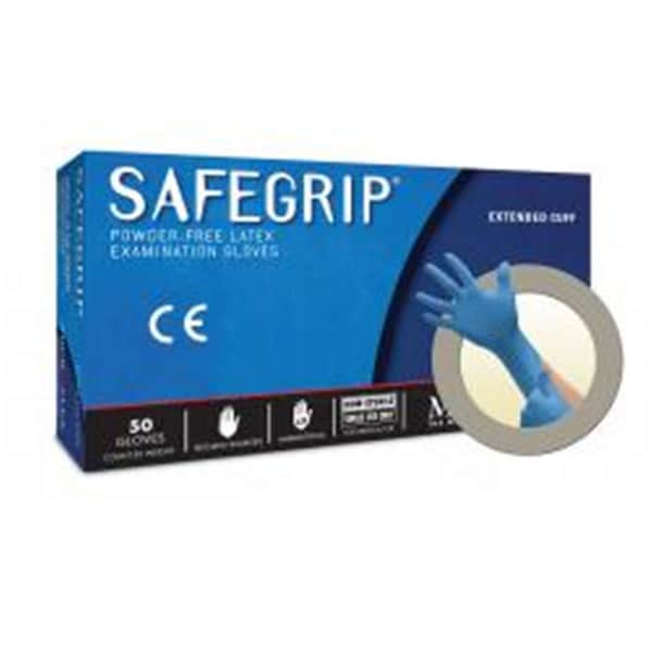 Ansell SafeGrip, Guantes de Examen de Látex, Látex, XL, Azules - MICSG375XL