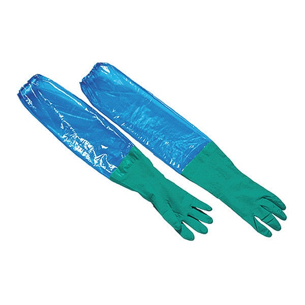 Polyco PolyCo VR(R) 50, Guantes de Manga, 11 mil de Palma, Nitrilo, Sin Polvo, XL (10), 1 PR, Verde Azulado - 41650