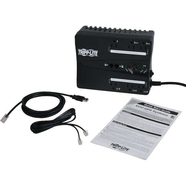 Tripp Lite UPS System, 350VA, Standby, Out: 110/115/120V In: 120V AC - TRPECO350UPS