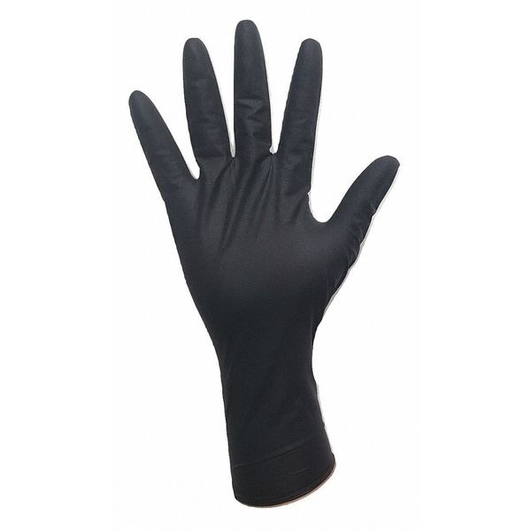 Guantes Desechables Condor, 3.5 mil Palma, Nitrilo, Sin Polvo, XL (10), 100 piezas, Negro - 53CV61