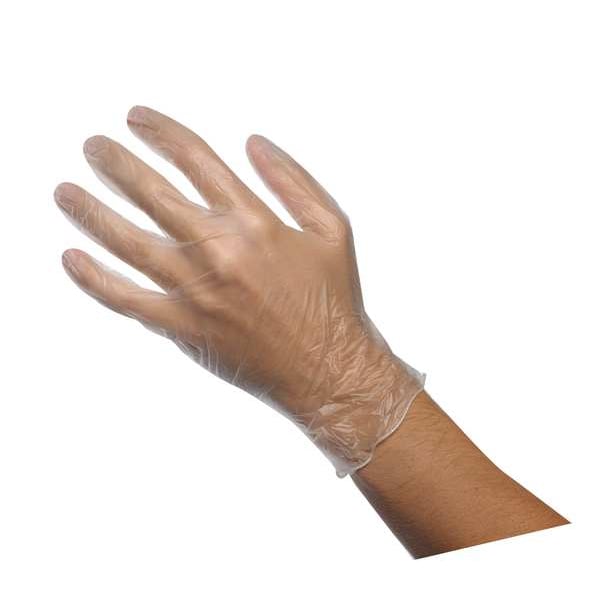 Guantes desechables de vinil Duratouch Duratouch34-725, 2.8 mil Palm, Vinil, sin talco, M (8), 100 PK, Transparente - 34-725