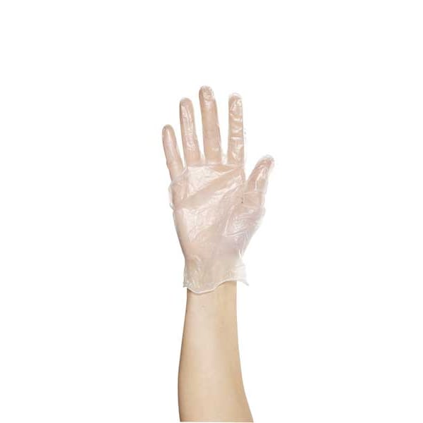 Guantes desechables de vinil Duratouch Duratouch34-725, 2.8 mil Palm, Vinil, sin talco, M (8), 100 PK, Transparente - 34-725