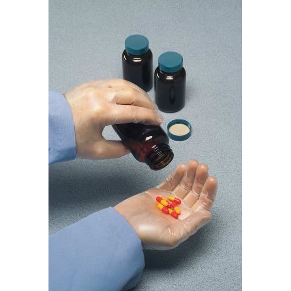Guantes desechables de vinil Duratouch Duratouch34-725, 2.8 mil Palm, Vinil, sin talco, M (8), 100 PK, Transparente - 34-725