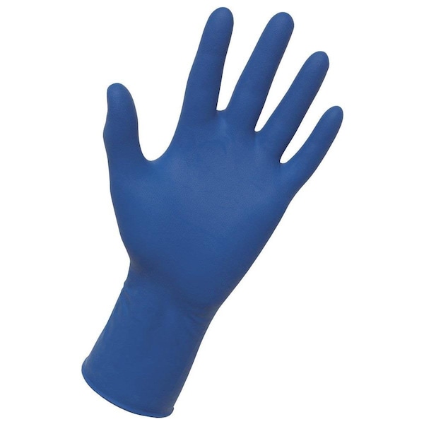 Sas Safety Thickster, Guantes Desechables de Látex, Látex, Sin Polvo, XL, Paquete de 2, Azul - 6604-22