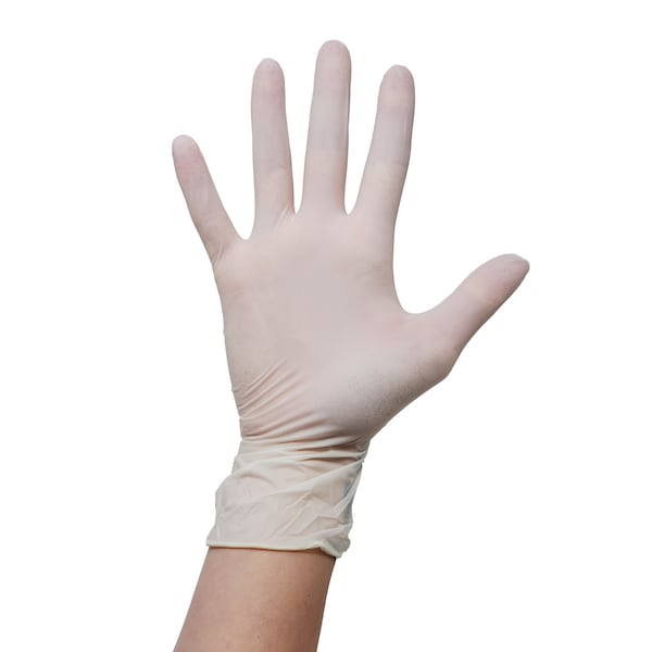 Guantes desechables de látex Kleen Chef, látex, sin polvo, S, paquete de 100, natural - KC-MS-S-DLG-1NR